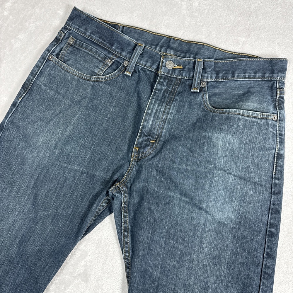 Levi's 502 Regular Taper Jeans Denim Jeans Mens size 34X32 Dark Wash